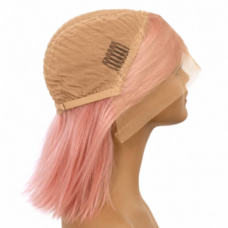 Cotton Candy 13x4 Transparent Lace Front Bob Wig